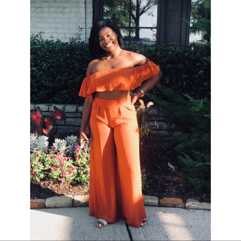 Off Shoulder Pant Set